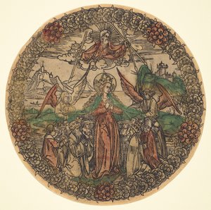 Madonna ruususeppeleessä, 14901500. tekijältä Unbekannt