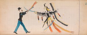 Maffet Ledger: Intian päällikkö ja sotilas, n. 1874-81. tekijältä Unbekannt