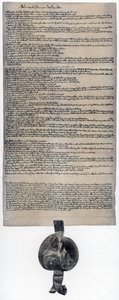 Magna Carta, englantilainen peruskirja, alun perin julkaistu vuonna 1215 tekijältä Unbekannt