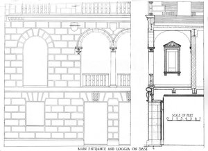 Pääsisäänkäynti ja loggia osoitteessa 38 Street, Fraternity Clubs Building, New York City, 1924 tekijältä Unbekannt