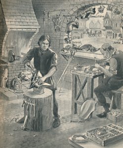 Panssarin tekeminen vanhan ajan ritareille, c1934 tekijältä Unbekannt