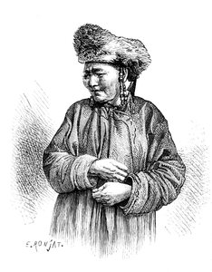 Manchu-nainen, 1890 tekijältä Unbekannt