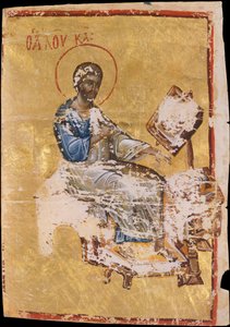 Käsikirjoitus valaistus evankelista Luukkaan kanssa, 1200-luvun loppu - 1300-luvun alku. tekijältä Unbekannt