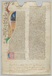 Käsikirjoituslehti, italialainen, 1300-luku. tekijältä Unbekannt
