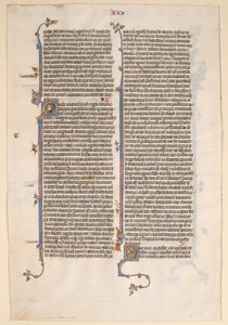 Käsikirjoitus lehti Raamatusta, n. 1280-1300. tekijältä Unbekannt