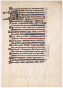 Kuninkaallisen psalterin käsikirjoituslehti 1200-luvulta. tekijältä Unbekannt
