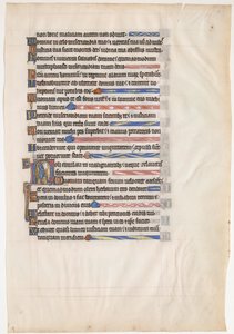Käsikirjoitus lehti kuninkaallisesta psalterista, brittiläinen, 1200-luku. tekijältä Unbekannt