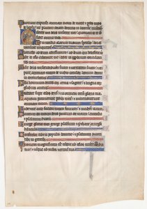 Käsikirjoitus lehti kuninkaallisesta psalterista, brittiläinen, 1200-luku. tekijältä Unbekannt