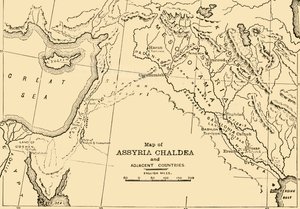 Assyrian, Kaldean ja naapurimaiden kartta, 1890. tekijältä Unbekannt
