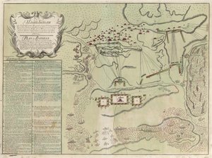Kartta Savuchnyn taistelusta, 1739-1740 tekijältä Unbekannt