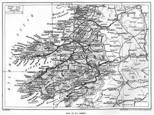 Kartta County Kerrystä, Irlannista, 1924-1926 tekijältä Unbekannt