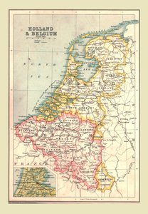 Hollannin ja Belgian kartta, 1902. tekijältä Unbekannt