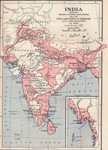 Intian kartta 1856 1906. tekijältä Unbekannt