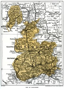 Lancashiren kartta, 1924-1926 tekijältä Unbekannt
