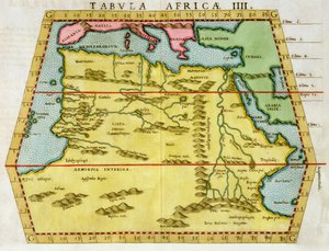 Pohjois-Afrikan kartta, 1580-luku tekijältä Unbekannt