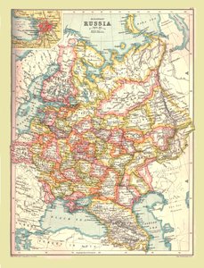 Venäjän kartta, 1902. tekijältä Unbekannt