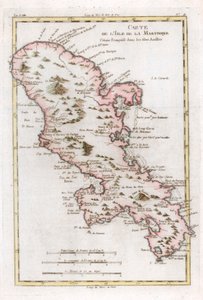 Karibian Martiniquen saaren kartta, c1783 tekijältä Unbekannt