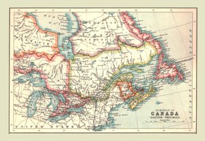 Kartta Kanadan Dominionista, itäisistä provinsseista, 1902. tekijältä Unbekannt