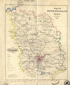 Moskovan kuvernöörin kartta, 1849 tekijältä Unbekannt