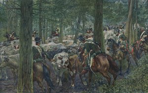 Marbots-sotilaat vetäytymässä, 1896 tekijältä Unbekannt