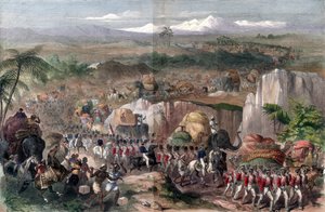 Joukkojen marssi Intiassa, 1848 tekijältä Unbekannt