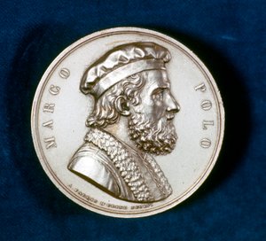 Marco Polo, venetsialainen matkailija ja kauppias, 1800-luku tekijältä Unbekannt