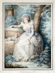 Maria Fitzherbert, kuningas Yrjö IV:n seuralainen ennen kuin hänestä tuli kuningas, 1800-luku tekijältä Unbekannt