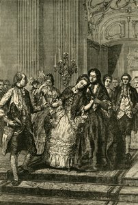 Marie Antoinette jättää äidin, 1770, 1890. tekijältä Unbekannt