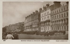 Marine Parade & Crescent Folkestone, 1800-luvun loppu - 1900-luvun alku tekijältä Unbekannt