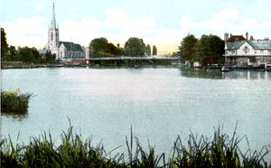 Marlowin silta ja kirkko, Buckinghamshire, 1900-luku tekijältä Unbekannt