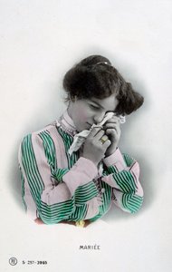 Naimisissa, ranskalainen vintage-postikortti, c1900 tekijältä Unbekannt