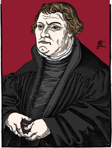 Martin Luther saksalainen protestanttinen uskonpuhdistaja, 1546 tekijältä Unbekannt