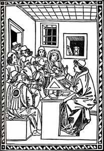 Mestari oppilaidensa kanssa. Christoforo Landino, 1492, 1917 tekijältä Unbekannt