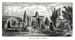 McGill University, Montreal, Kanada, 1800-luku tekijältä Unbekannt