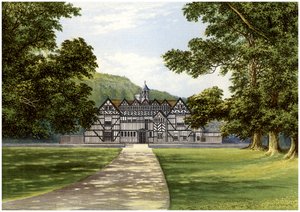 Meer Hall, lähellä Droitwichia, Worcestershire, Bearcroft-perheen koti, c1880 tekijältä Unbekannt