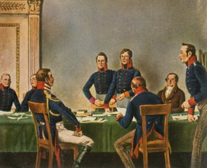 Uudelleenjärjestelytoimikunnan kokous Königsbergissä 9. heinäkuuta 1807 1936. tekijältä Unbekannt