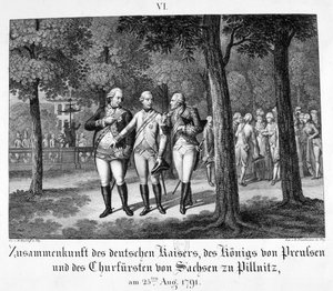 Tapaaminen Saksan keisarin kanssa, 25. elokuuta 1791, 1800-luku tekijältä Unbekannt