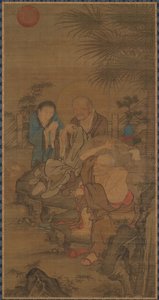 Vaatteiden korjaus varhaisessa aamuauringossa, Ming-dynastia, 1400-1500-luku. tekijältä Unbekannt