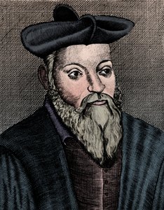 Michel Nostradamus 1503-1556, ranskalainen lääkäri ja astrologi, 1600-luku tekijältä Unbekannt