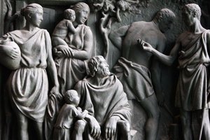 Milanon tuomiokirkon portin veistos, Milano, Italia tekijältä Unbekannt