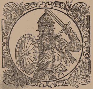 Mindaugas, Liettuan kuningas Lähettäjä: Sarmatiae Europeae desscriprio... kirjoittanut A. Guagnini, 1578 tekijältä Unbekannt