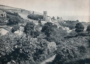 Minehead - Näkymä kylään ja kirkolle, 1895 tekijältä Unbekannt