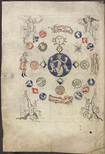 Miniatyyri Annus Liber Sciviasista, kirjoittanut Hildegard of Bingen, noin 1220 tekijältä Unbekannt