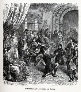 Minstrels and Jugglers at Court, 1882 tekijältä Unbekannt