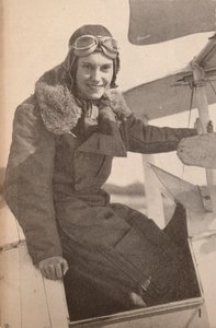 Neiti Jean Batten Uudesta-Seelannista, joka lensi toukokuussa 1934 Englannista Australiaan murtaen rouva M. tekijältä Unbekannt