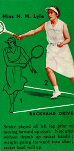 Neiti N. M. Lyle - Backhand Drive, 1935. tekijältä Unbekannt