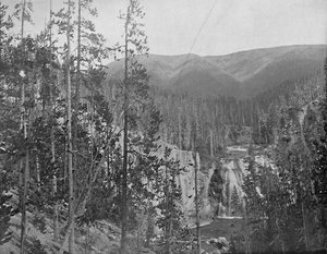 Missouri-joki, Great Fallsin alapuolella, Montana, vuodelta 1897. tekijältä Unbekannt