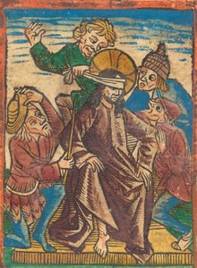 Kristuksen pilkkaaminen, n. 1490. tekijältä Unbekannt