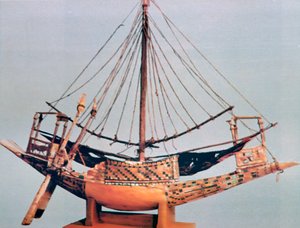 Mallivene takilalla, Tutankhamonin hauta, 1300-luku eKr tekijältä Unbekannt