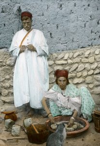 Mohamed Ben Ali ja hänen vaimonsa El Kantara, Tunisia tekijältä Unbekannt
